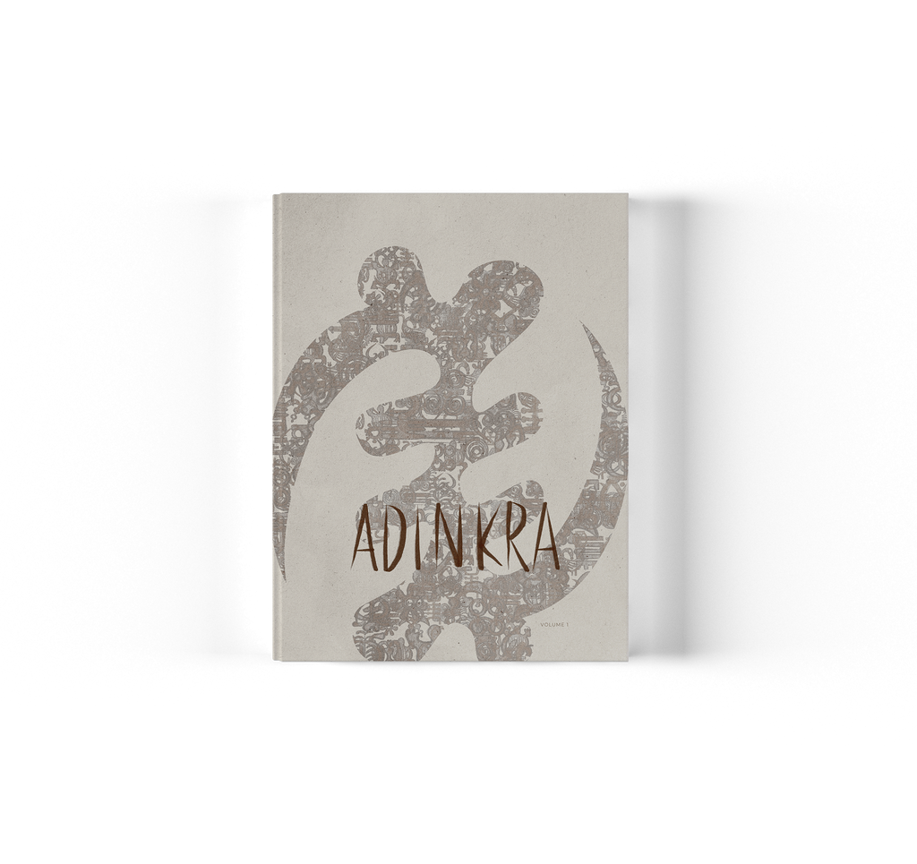 Cover of Adinkra Symbols Volume 1, showcasing intricate Adinkra symbols, ideal for collectors and enthusiasts of African culture and art.