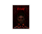Eshu Holographic Art Print on high-quality matte or velvet paper, framed in gallery black, white, or natural maple, depicting Yoruba Orisa of crossroads.
